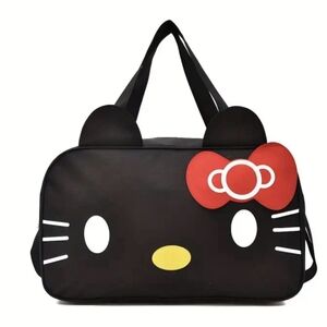 Hello Kitty Travel Weekend Overnight Duffle Bag Black Large Lightweight